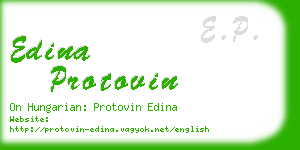 edina protovin business card